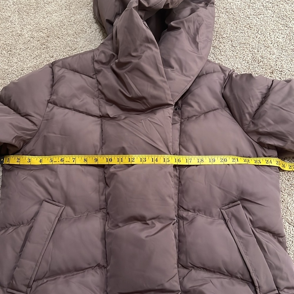 New! Lucky brand XL taupe puffer winter jacket with hood. - Picture 8 of 10